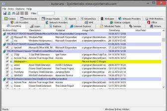 Autostart modifizieren mit Russinovich Tool