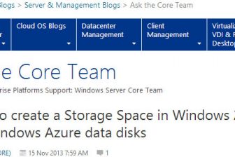 Azure Prob StorageSpaces