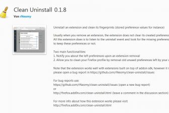 Firefox Addons sauber deinstallieren