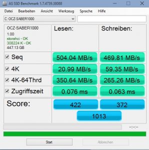 Kurz getestet OCZ SSD Saber Bild