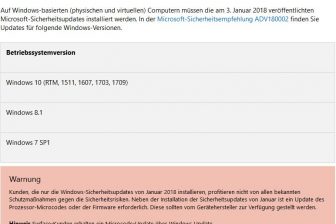 Microsoft Tool prueft auf Spectre  und Meltdown Sicherheitsluecke