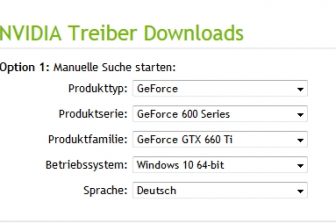 NVIDIA Treiber Windows