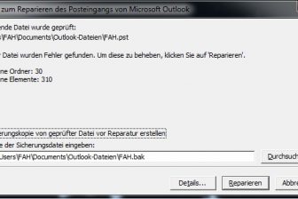PST Dateien reparieren