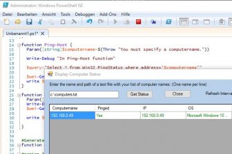 Powershell Skript Client Status auslesen