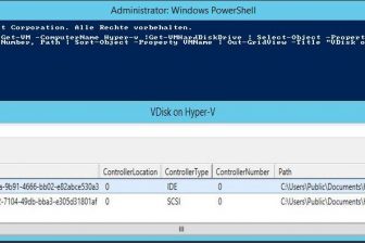 Powershell zeigt Informatioen von VHD und VHDX Dateien an Bild
