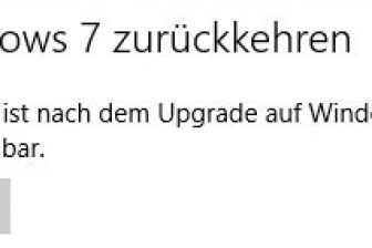 Rueckkehr zu Windows  nicht moeglich