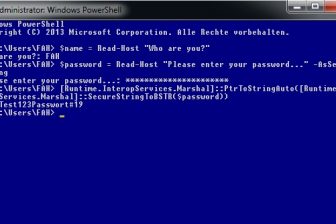 Sichere Eingabemethoden mit der Powershell