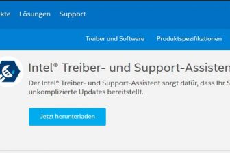 Treiberaktualisierung fuer Intel Hardware