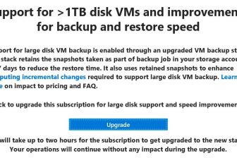 Update fuer Azure Verbesserte Backup Funktionen