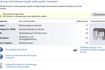 Windows Leistungsindex nachruesten