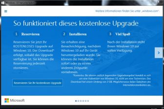 Windows  Upgrade reservieren