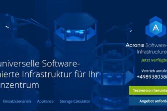 Acronis Website screenshot