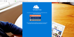 Abbildung OneDrive Phishing Webseite