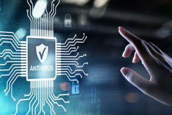 Antivirus Cyber security Data protection Technology concept on virtual screen