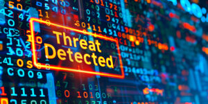 Cyber Threat Detected in Digital Code Interface, Alert System Highlighting Security Vulnerability in Cyber Environment