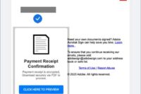 Abbildung Phishing Mail Adobe Abbildung Phishing Mail Adobe